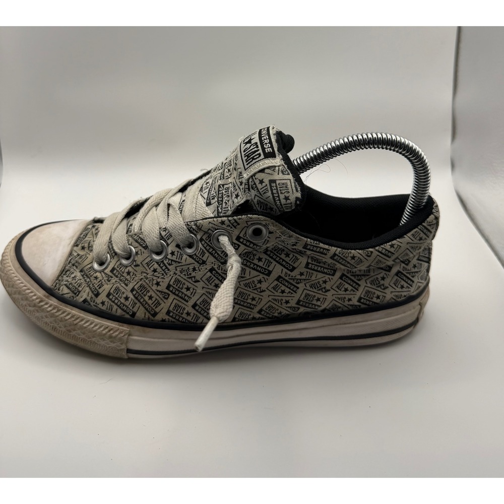 Converse Chuck Taylor All Star Junior 5 Cream Good Logo Print Low Top 666905F